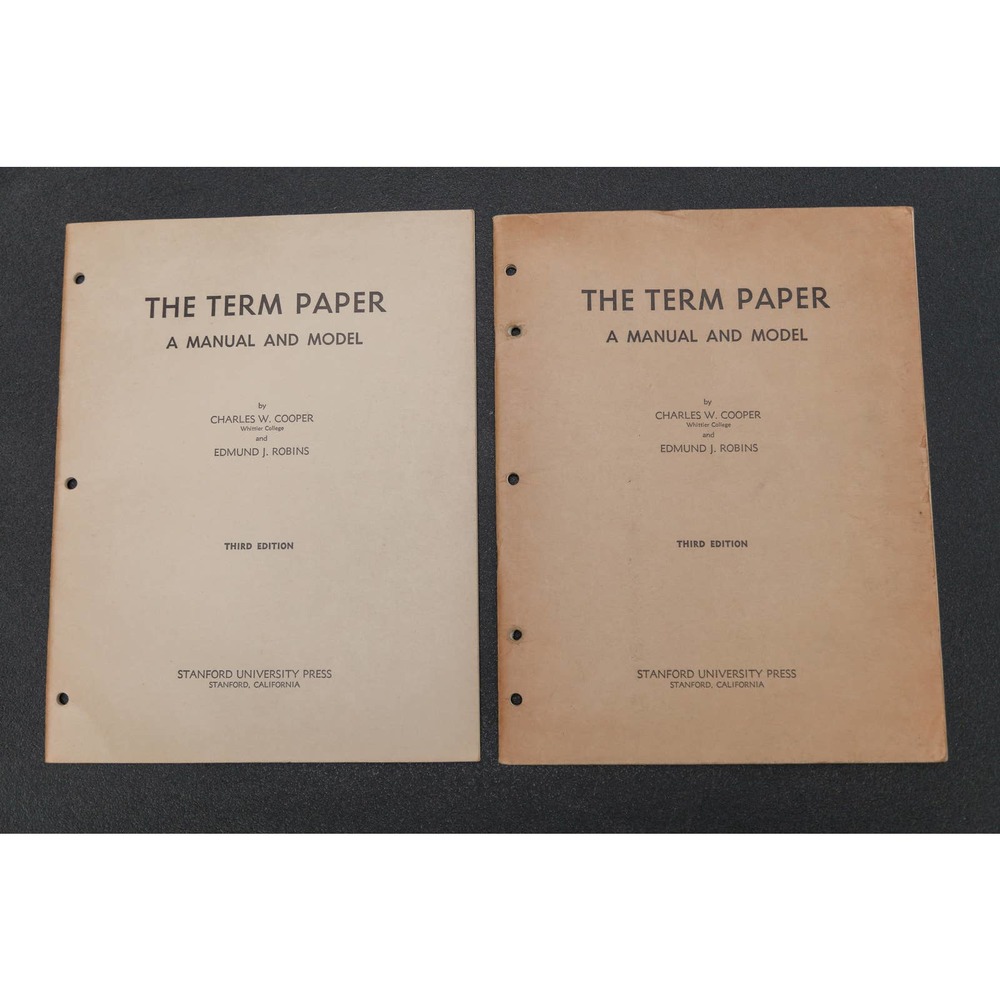 The Term Paper 1947 A Manual and Model - Stanford University